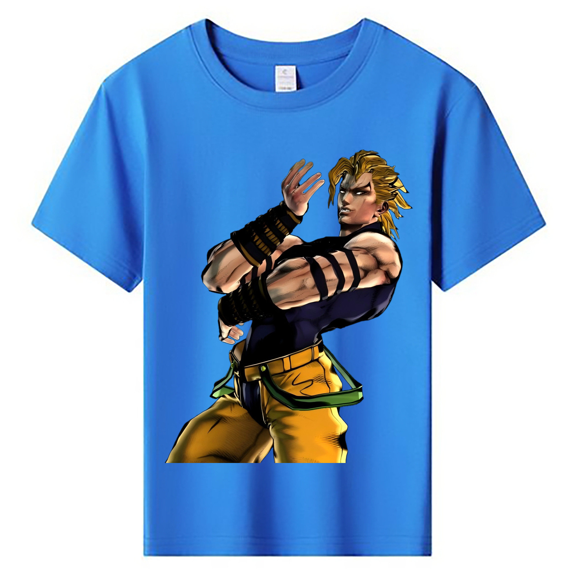 （画像用） ジョジョの奇妙な冒険 ディオ?ブランドー JoJo's Bizarre Adventure Dio Brando 綿100％キッズTシャツ（フロントプリント）
